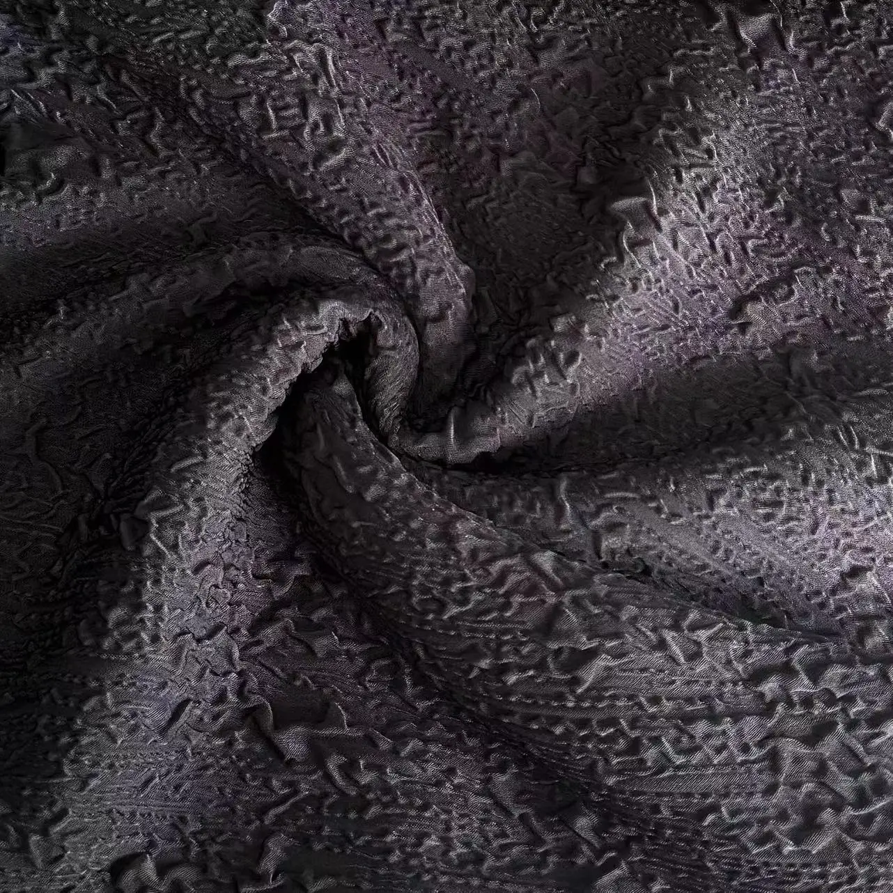 new spring chiffon pressed crumpled fabric 3 dimensional embossed elastic jacquard dress fabric material