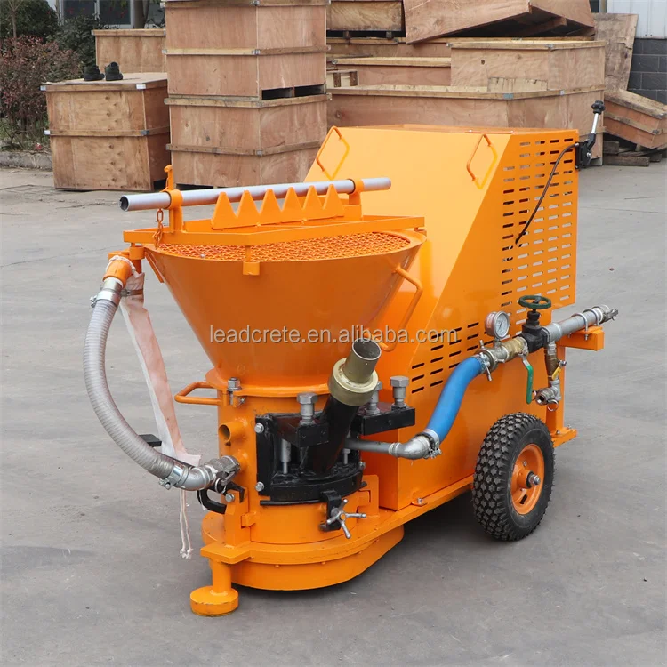 6M3/H  Diesel Engine Dry Mix Tunnel Gunite Shotcrete Machine Price Refractory Gunning Machine Sales