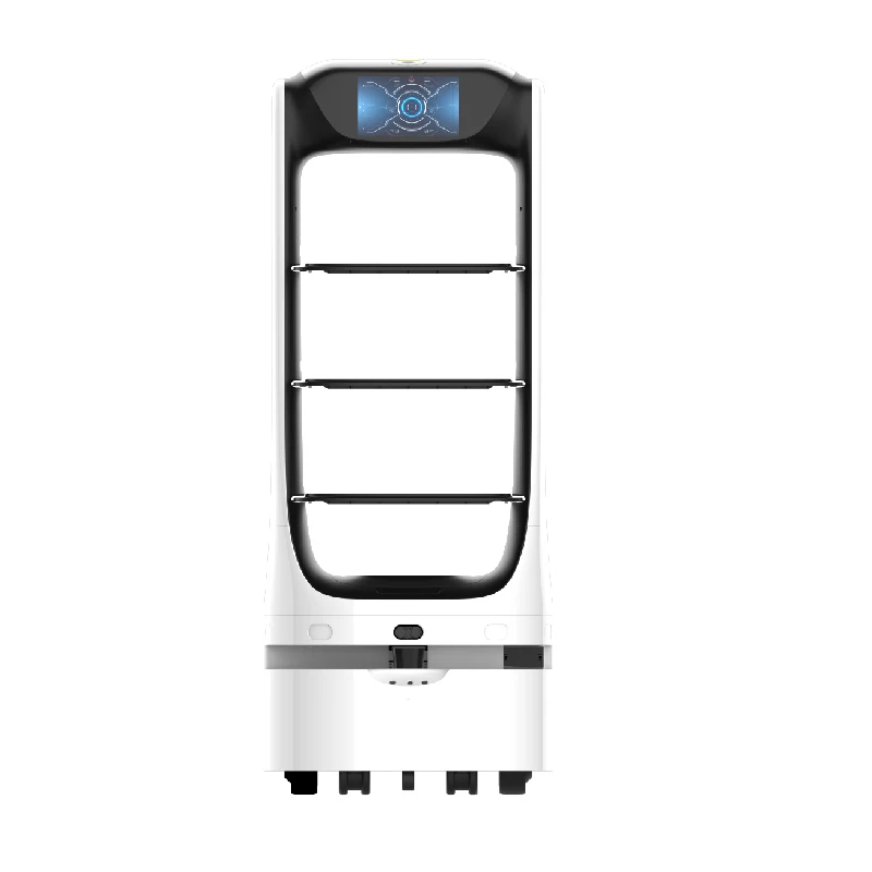 Fully autonomous food delivery robot fast restaurant needs dish and