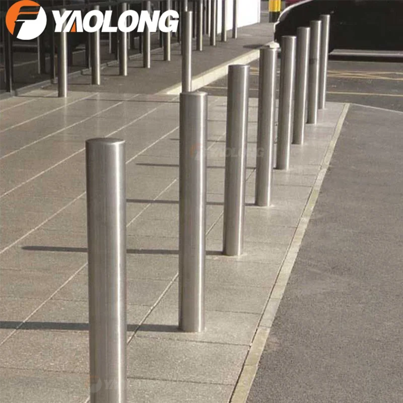 Hot Sale 316 Stainless Steel Metal Safety Roadblock Bollards Parking Security Barriers
