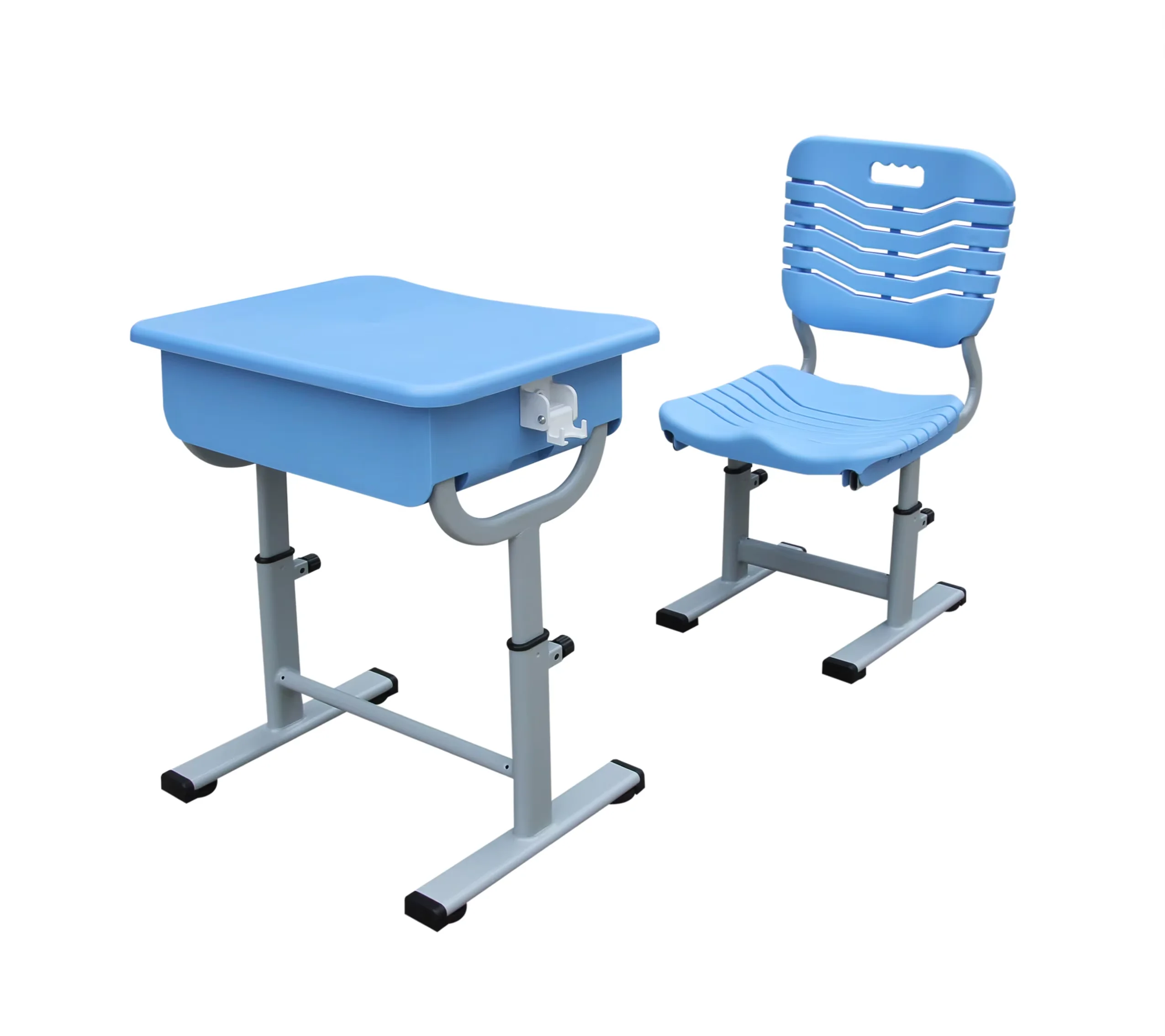 College School Furniture Student Single Desk and Chair Classroom MDF Wooden Board Study Table and Chairs