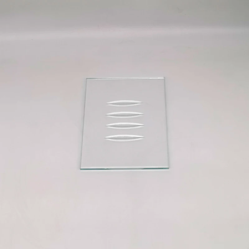 Sheet Float Glass Factory Custom Rectangular Glass for Decoration Kitchen Decoration Flat Solid CN;GUA 4 Grooves 150mm*110mm*5mm
