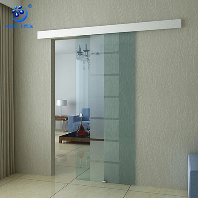 Villa Modern Graphic Design Aluminum Alloy 304 Stainless Steel Waterproof Tempered Glass Interior Doors Sliding Barn Door