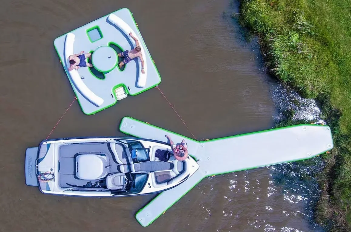 Dwf Floating Jet Ski Platform Moto Boat Station Inflatable Pontoon Dock Y For Yacht