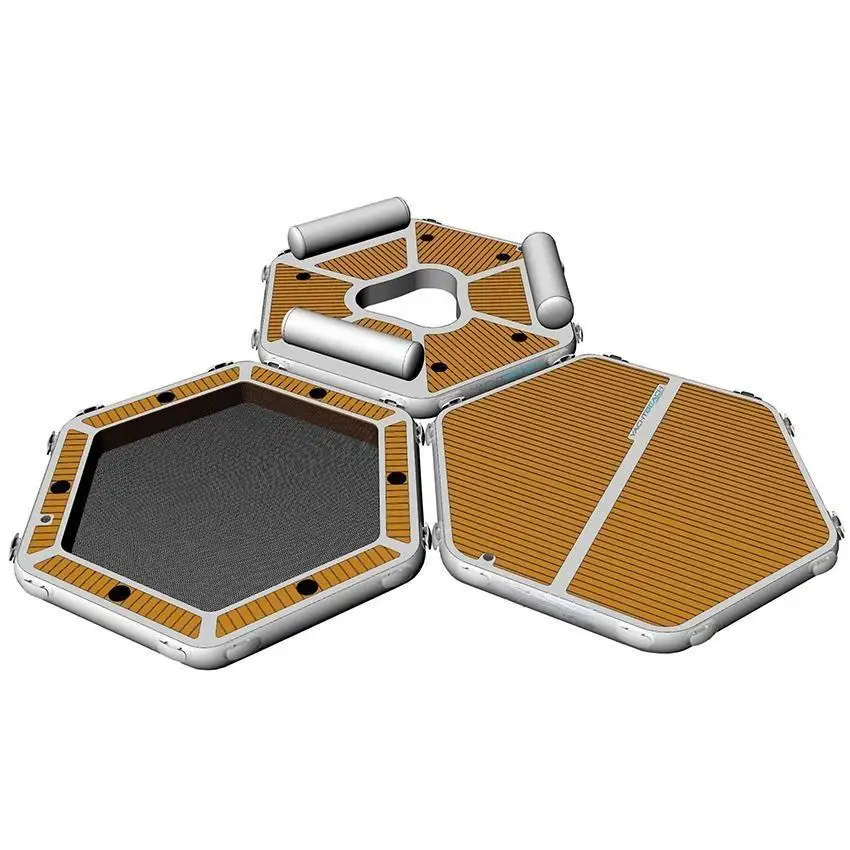 Modular Floating Pontoon Platform Inflatable Floating Island Inflatable For Outdoor Play Water Hammock Pool Float