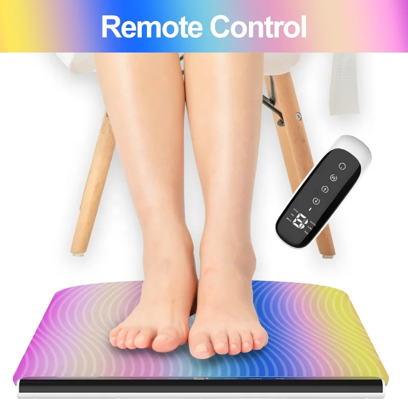 2022 Korea best electric travel blood circulation foot massage pad kneading foldable ems foot massager with remote control