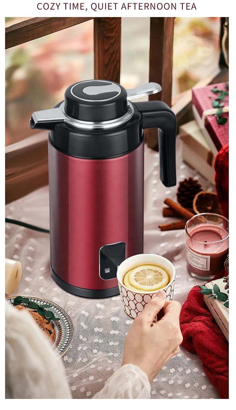 Stainless Steel Electric Kettle Double Anti-Ironing Kettle Electric Water Kettle LED Indicator Electric Bottle Heaters
