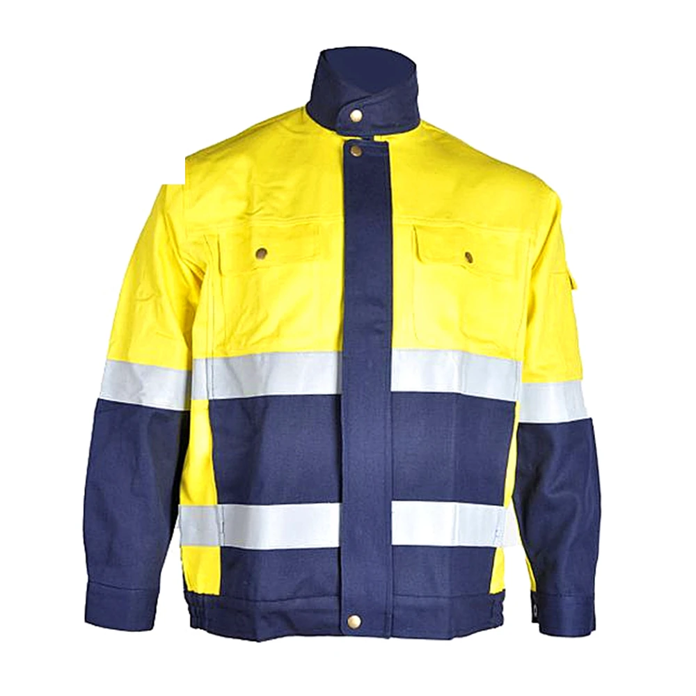 custom  Cotton Polyester reflective safety jacket for men