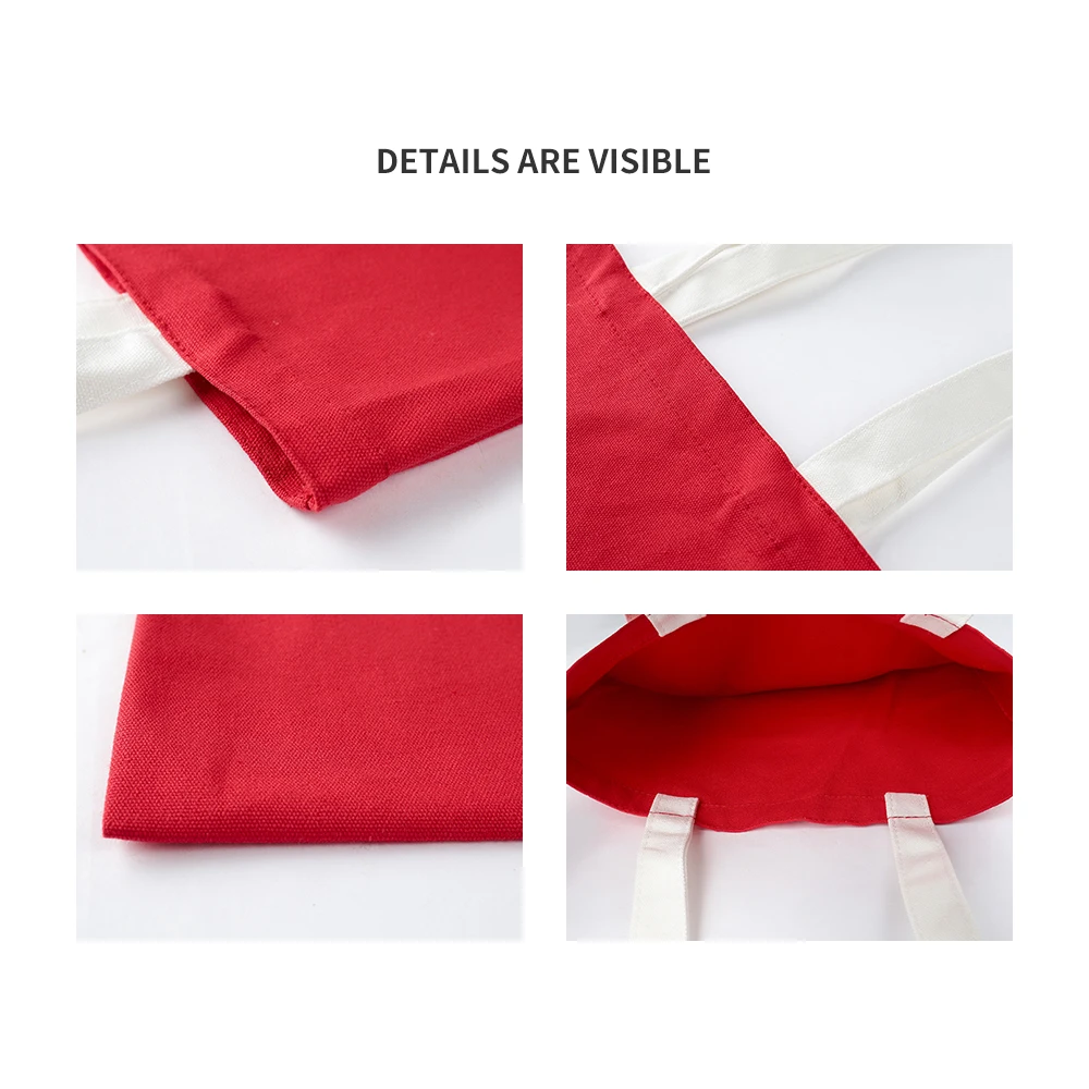 Promotional Plain Pink Blank Sublimation Custom Cotton Mesh Canvas Handbags Tote Bag With Pocket And Zipper