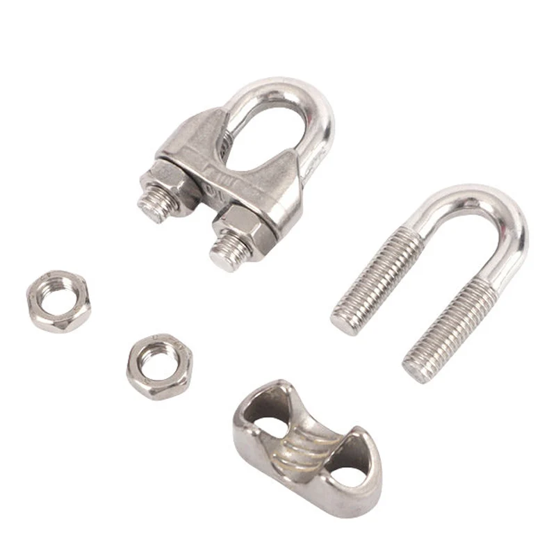 Customized Malleable Steel Wire Rope Clips DIN 741 Cable Clamp with Hot Dip Galvanizing Finish Zinc Coated