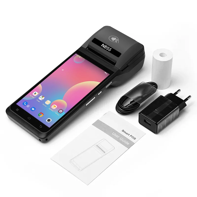 Бесплатная демонстрация и Sdk Android 14/13 нового поколения портативный Pos 5 дюймов мобильный терминал с поддержкой мягких принтером 58 мм