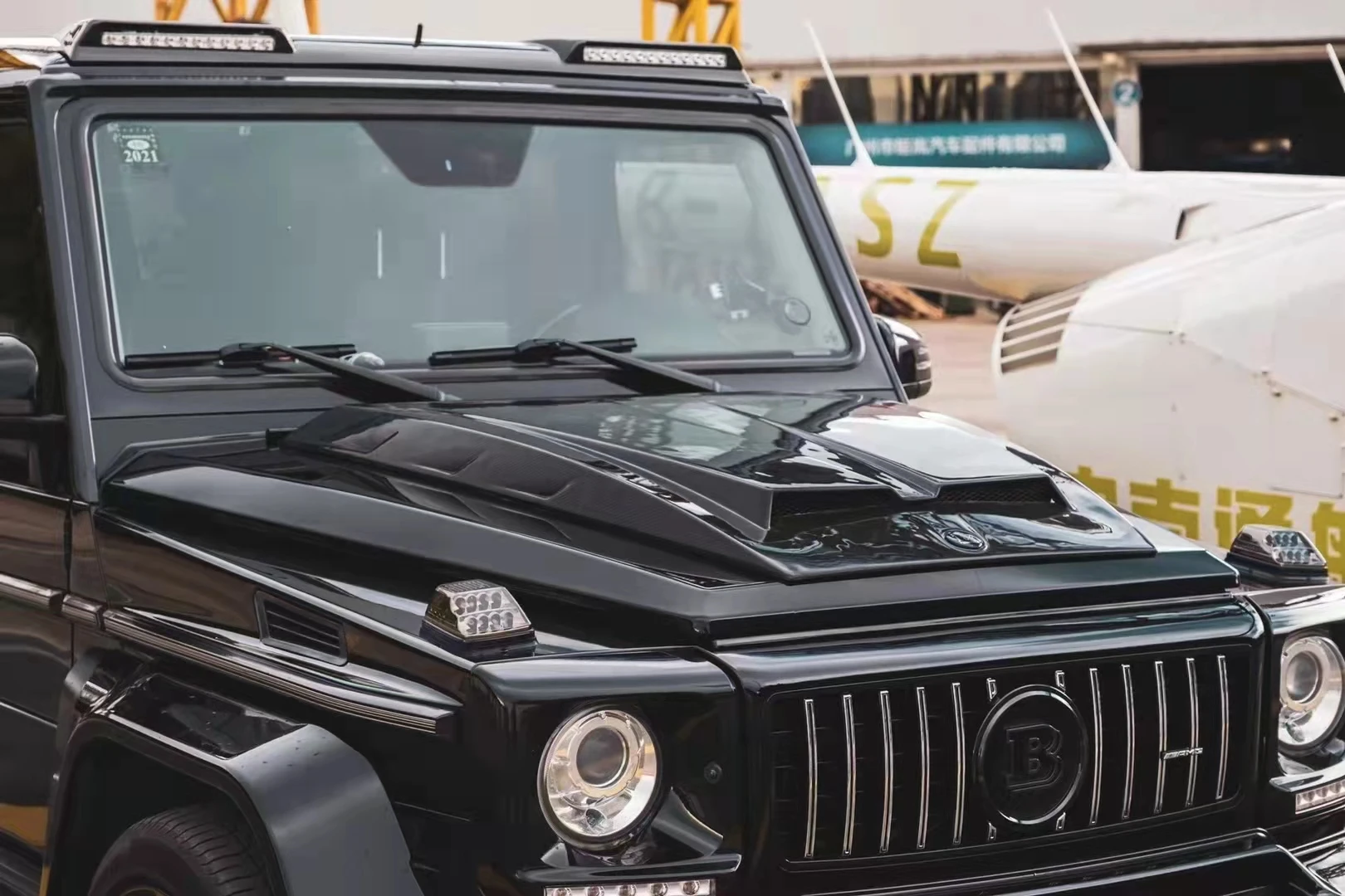 B style G class car bumpers eyebrow spoiler roof spoiler  for W464 W463 G500 G63 G350  wide body kit perfect fitment