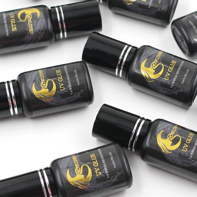 Clear Blue Purple UV Glue Lashes Fast Drying Waterproof UV Lash Extension Glue