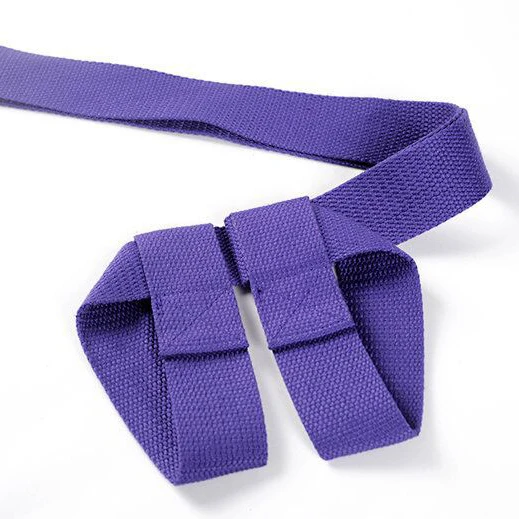 Non-Slip Portable Exercise Cotton Yoga Mat Carry Strap Belt with Private Label