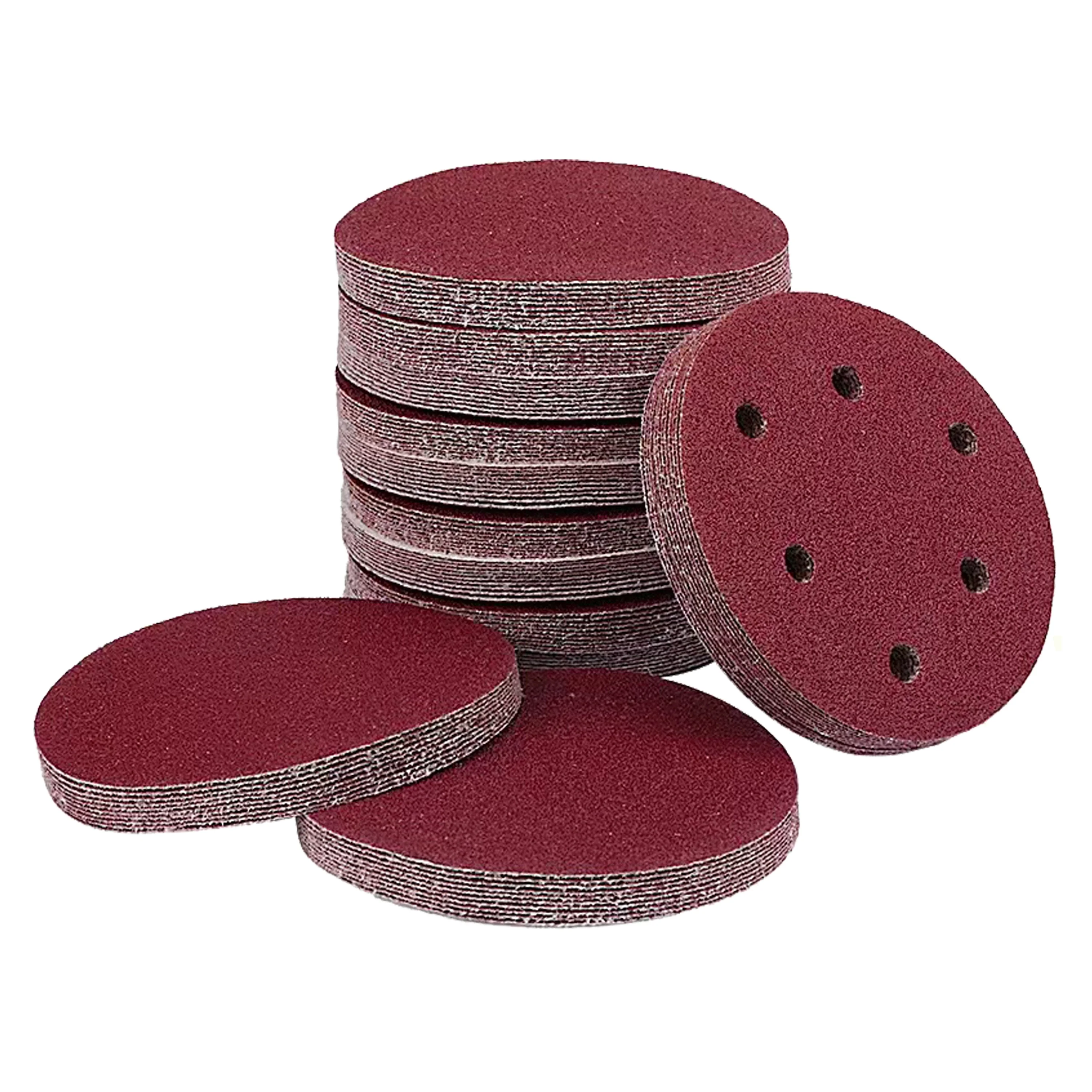 Высокое качество 5 дюймов на застежке-липучке круглый наждачной бумагой шлифовальные диски для автомобильного тела ремонт, деревообрабатывающие снятие краски