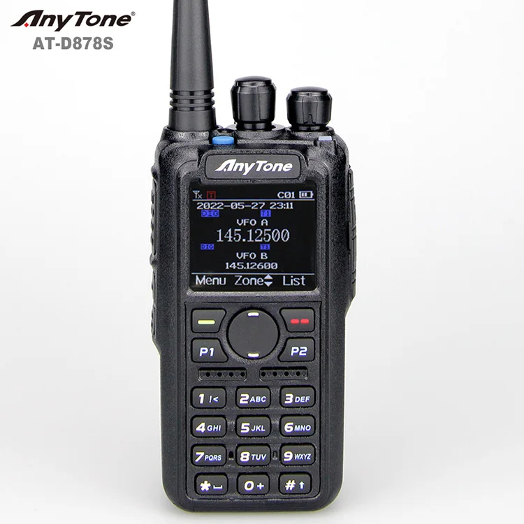 Anytone AT-D878S 10 Вт DMR двухстороннее радио IP54 водонепроницаемый 3100 мАч с одной полоской GPS цифровой иди и болтай