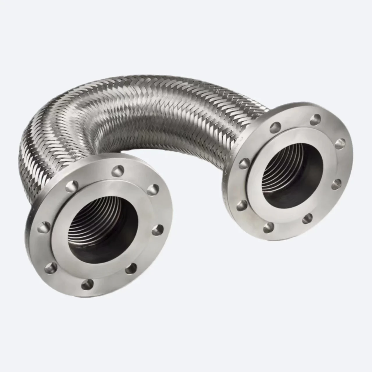 China Factory Price Supplier Flanged Connector Flexible Metal Hose Assembly Braided Hose 316 Stainless Steel
