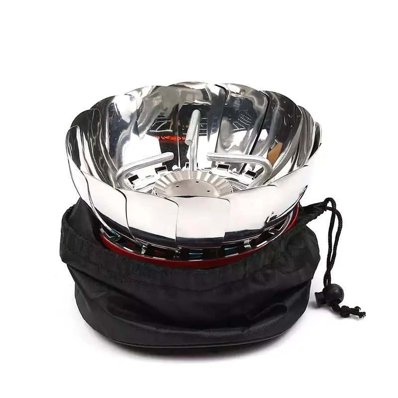 Windshields Windproof Hiking Cooker Cookware Gas Burners Outdoor Camping Picnic Cookout Mini  Lotus Gas Stove With Extended Pipe