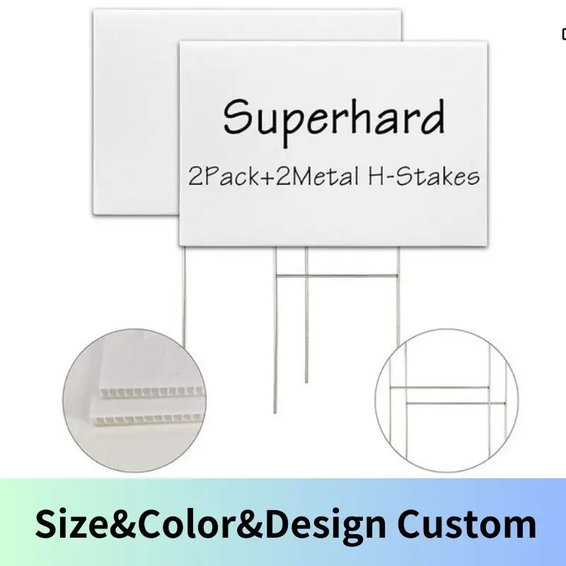 Custom/Wholesale PP Corrugated Plastic Yard Signs For Business Advertising/Graduation/birthday Lawn signs