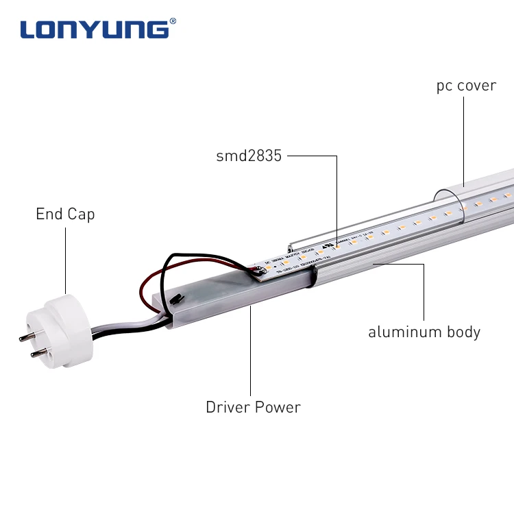 High Brightness Output 4ft 1.2m 5000k 6000k 6500k 9w 13w 18w 22w Warm White Triac Dimmable T8 Led Tube Light