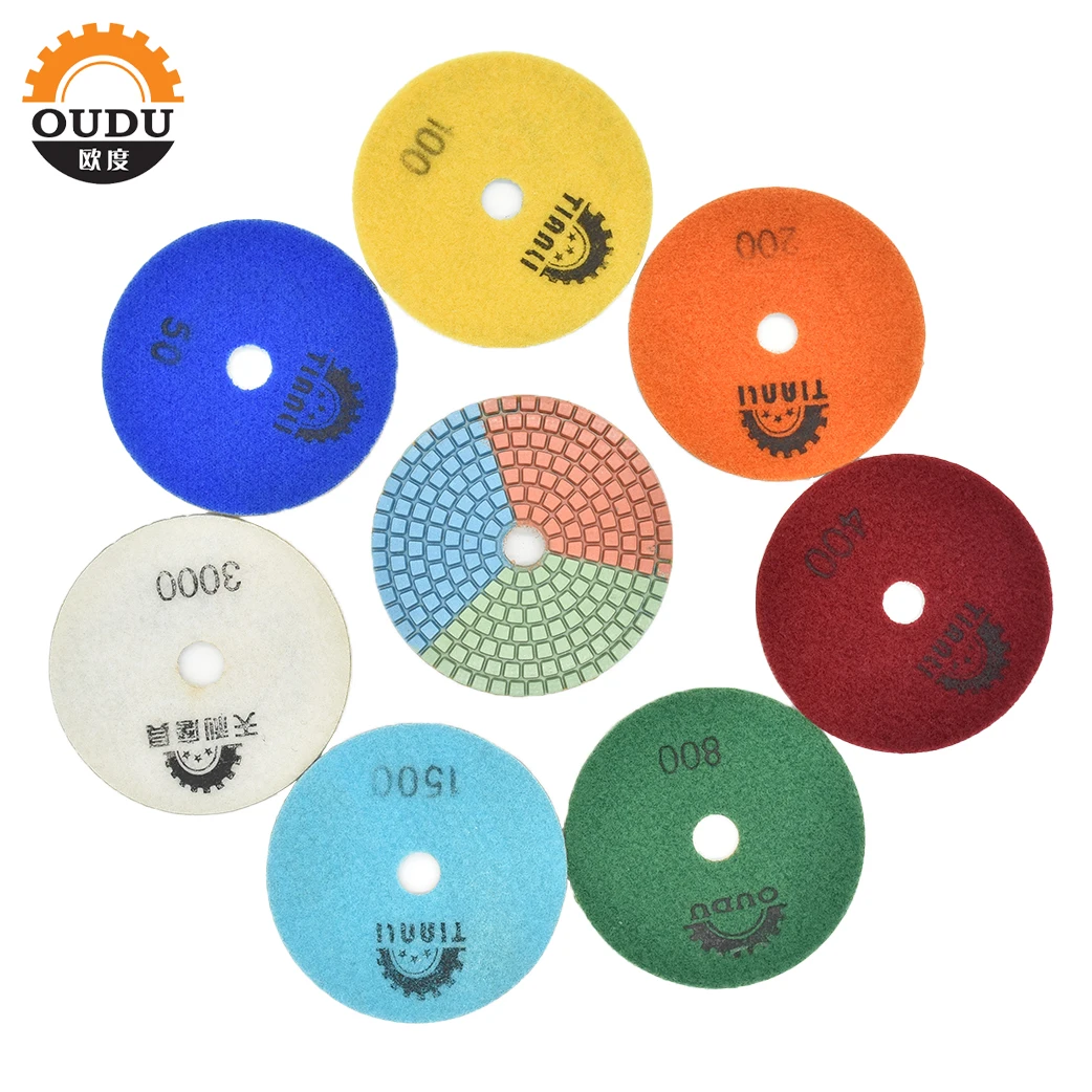 2024 New 100mm Diamond Polishing Pad Diamond Sanding Disc for Mable Stone Granite Concrete