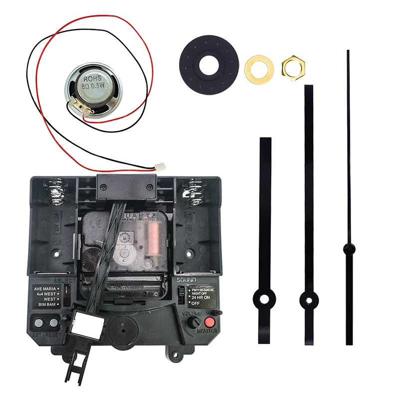 12888 Youngtown Clock Mechanism With 4x4 Westminster Music Chime Box With Clock Hands and Pendulum Swing Holder  DIY Clock Kits