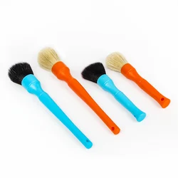 AUTO TIGER Ultra Soft Plastic Boar Bristles Hair Car Detailing Brush For Auto Care