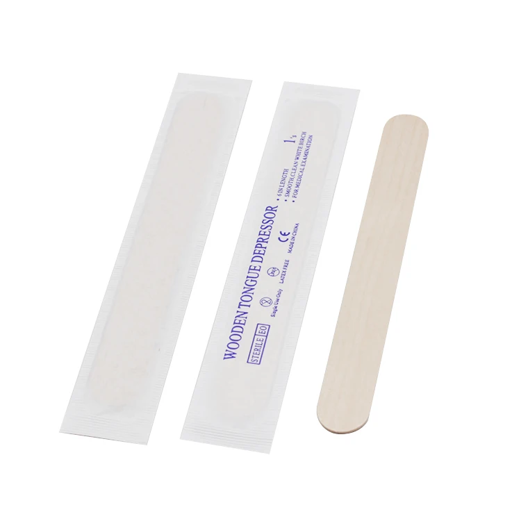 Factory wholesale Low price medical uses disposable pediatric individual taste free wooden tongue depressor for adults