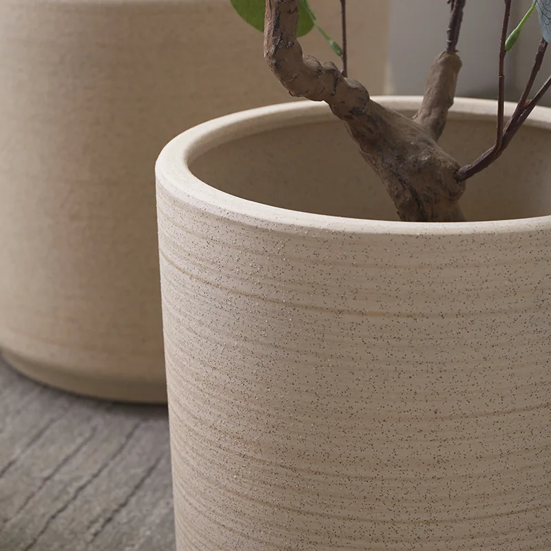 60cm Modern garden ceramic white pot natural seed flower pots large indoor ceramic planter