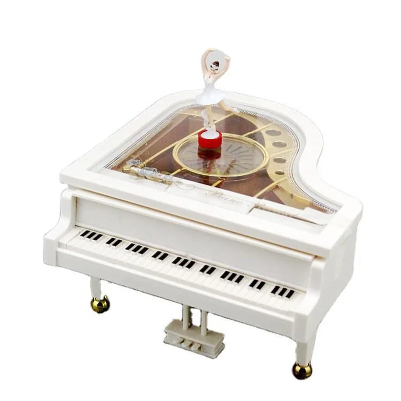 Piano Music Box Ballet Dancer Piano Ornament Classical Musical Toy Home Room Decoration Kids Gift