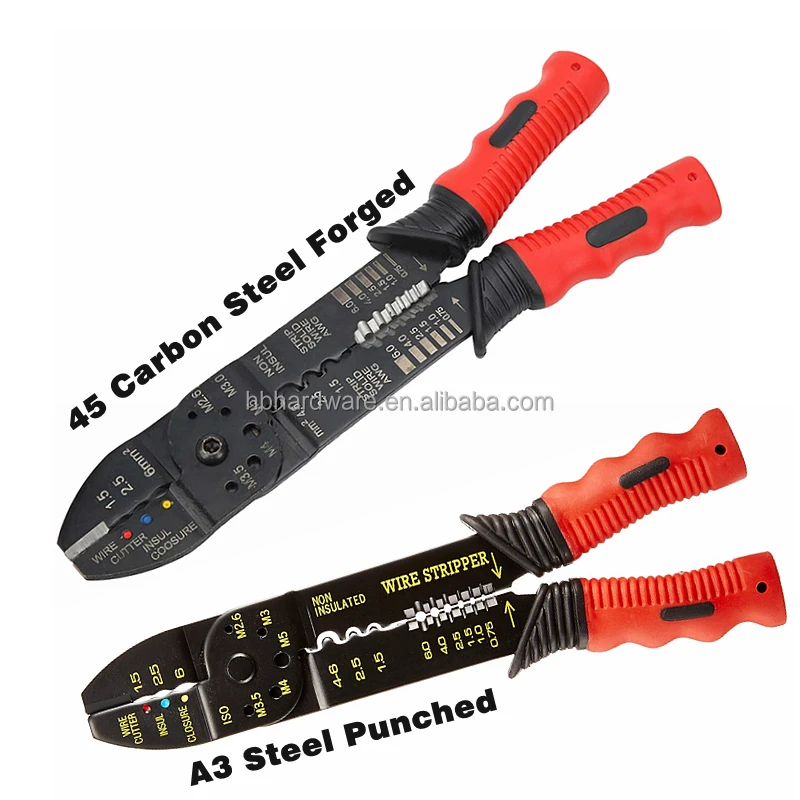 Multi Functional Crimping Tool Anti Slip Rubber Featured Coat Handle Terminal Crimper reliable efficacy Cable Wire Cutter Pliers