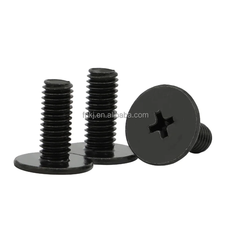 custom Black white large flat thin head screws M2 small ps5 mounting ssd screw for motherboard