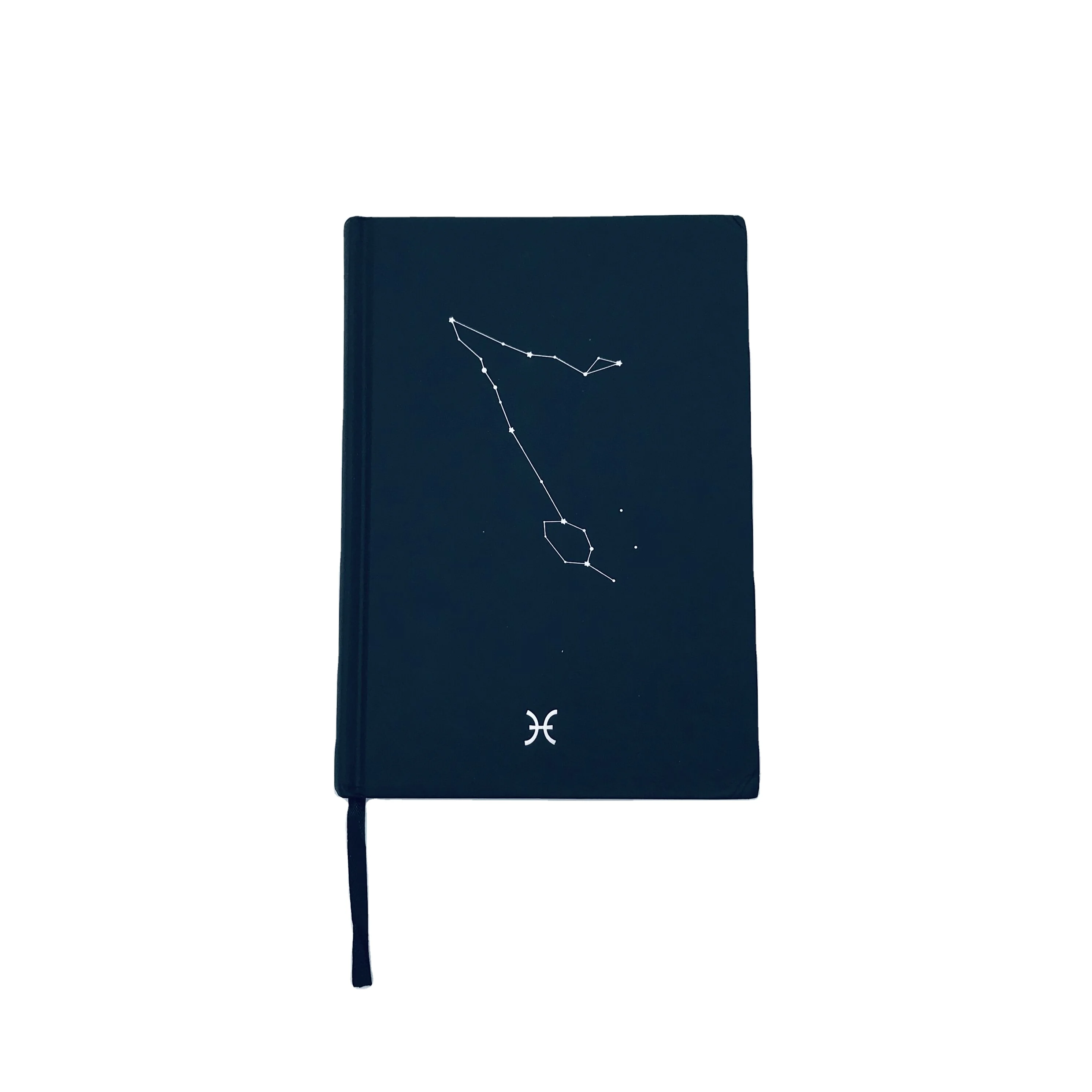 Black travel journal with special foiling design