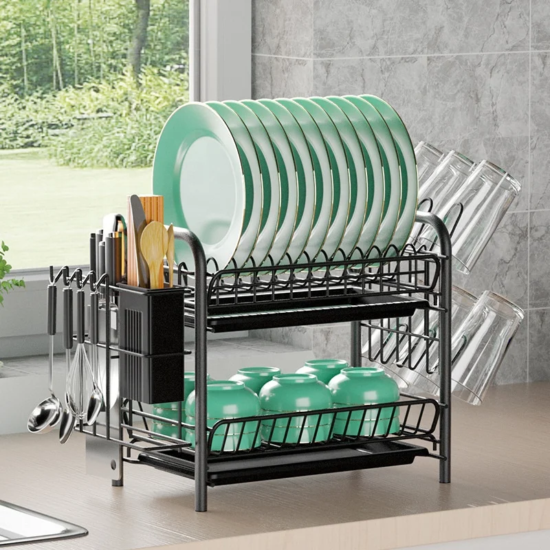 Thicken Kitchen Rack Multi-layer Bowl Plate Drain Rack Tableware Storage Rack