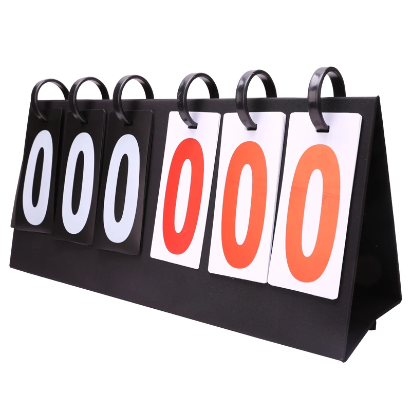 Hot Sale Foldable and Portable Paper Six-Digit Multi-Function Scoreboard Substitution Score Cards for Sporting Games