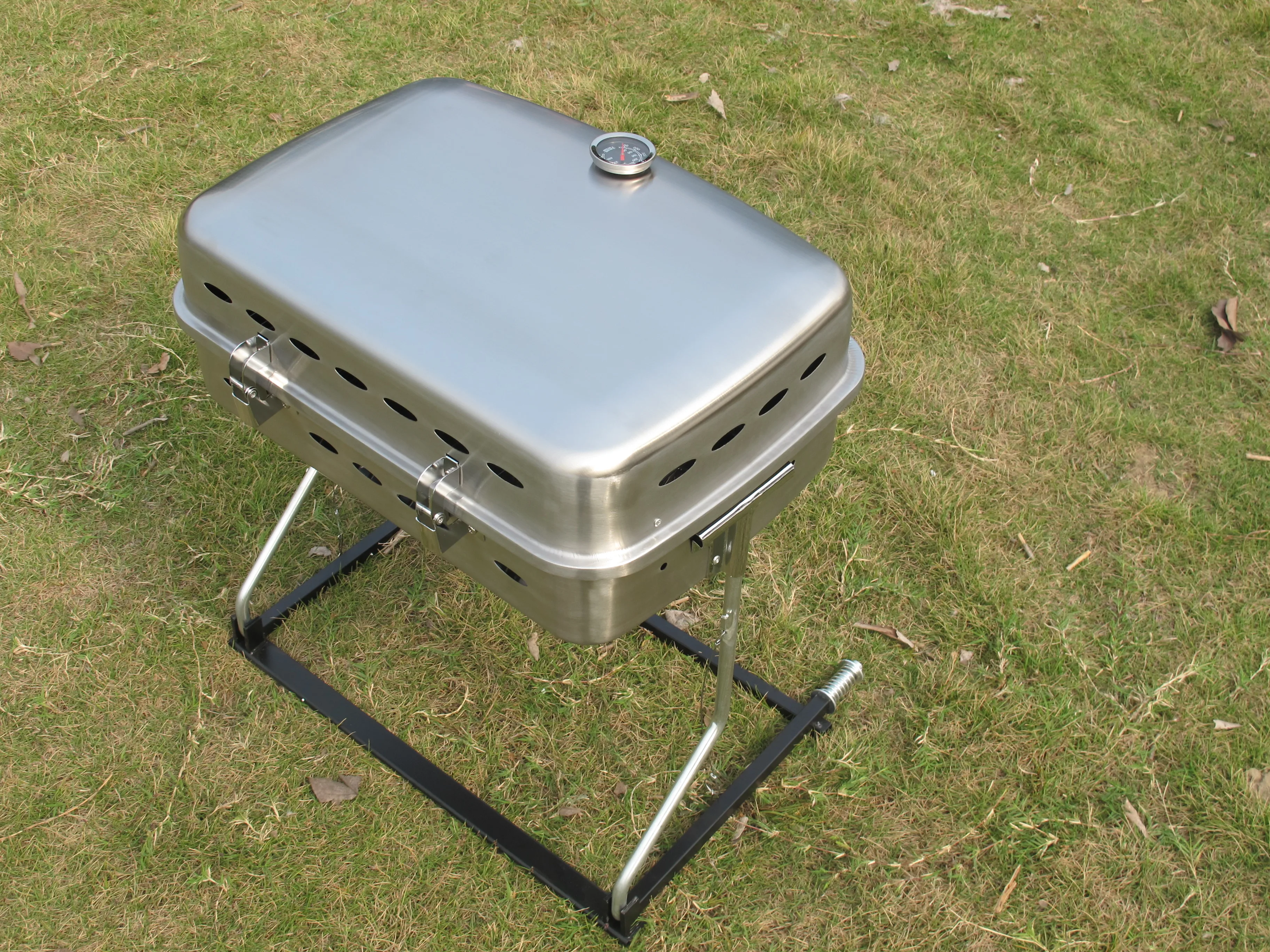 Black Simple Round Gas bbq grills outdoor Easily Cleaned Iron RV04