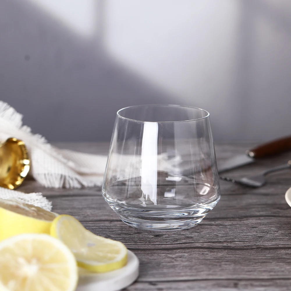 FAWLES Factory High Quality Classic Tumbler Whisky Wine Glasses 13oz Transparent stemless champagne glass