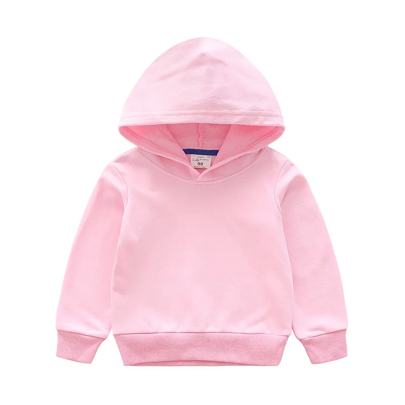 Детская одежда Детская толстовка из чистого хлопка джемпер с головой однотонный дизайн на заказ для детей спортивные толстовки