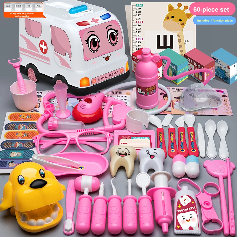 Doctor Kit for Girls,Pink Doctors kit for Kids Doctor Play Gift for Kids Medical Toys Set with Roleplay Doctor for Role Play