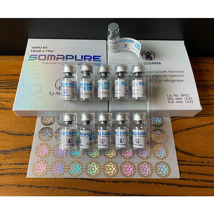 WRD 75 Mini vials packaging label 2ml 3ml ampoules 10 vials each tray hormone pharmaceuticals packaging labels