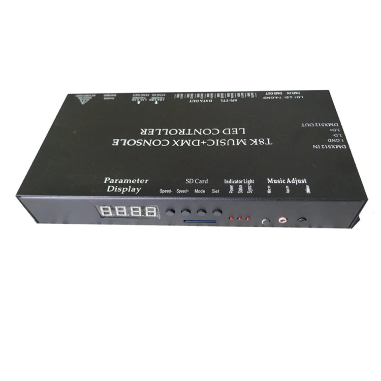 DMX512 Programmable Digital Led Light  Controller DMX Console t8k 8 channels Led Music Controller for led strip stage lighting
