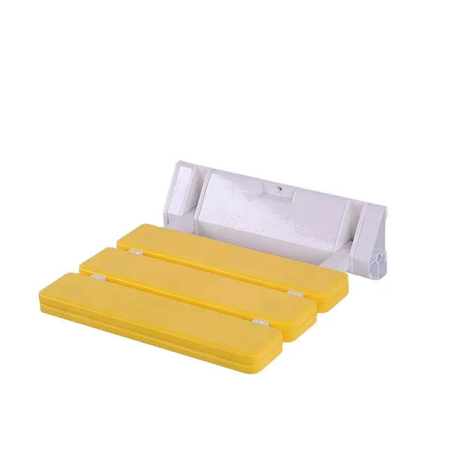 Wall-Mounted Folding Shower Seat for Handicapped & Elderly - Space-Saving, Secure, and Comfortable Bathing Aid