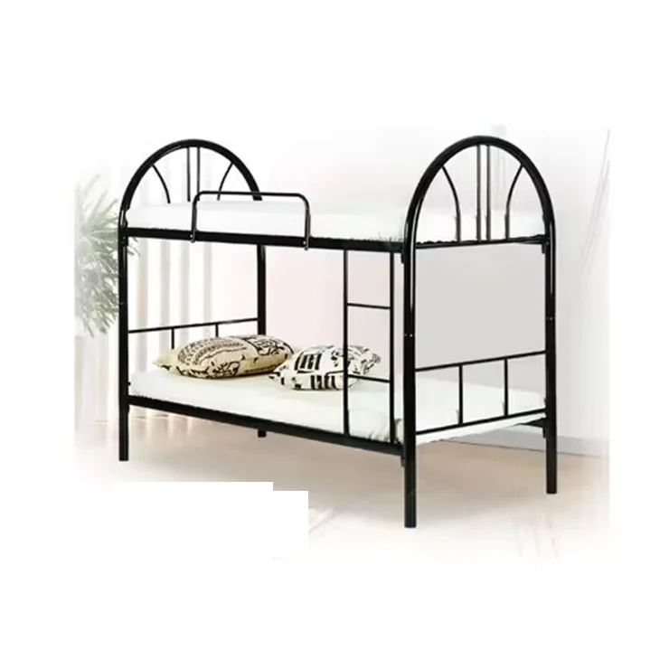 Metal Bunk Bed Hostel KD-577 Apartment Dormitory Used Steel Bed Frame 2 Layers Iron And Steel Frames For Adults And Children