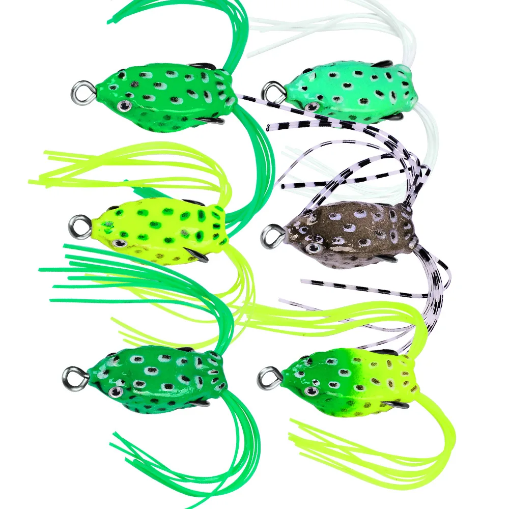 Frog Lure Ray Topwater Fishing Crankbait Lures Artificial Soft Bait 40MM 3.5G Soft Tube Bait For Bass
