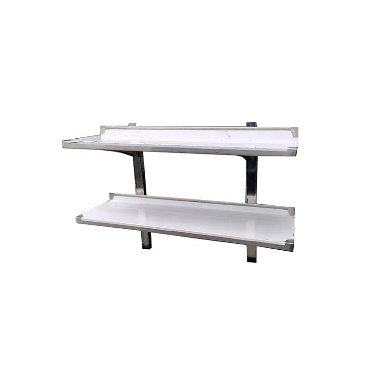 Gobbea wall hung adjustable stainless steel shelf and rack two tier kitchen shelving