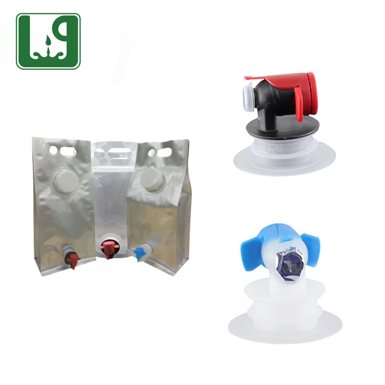 Factory direct sale food grade 3L wine bag vitop plastic water faucet