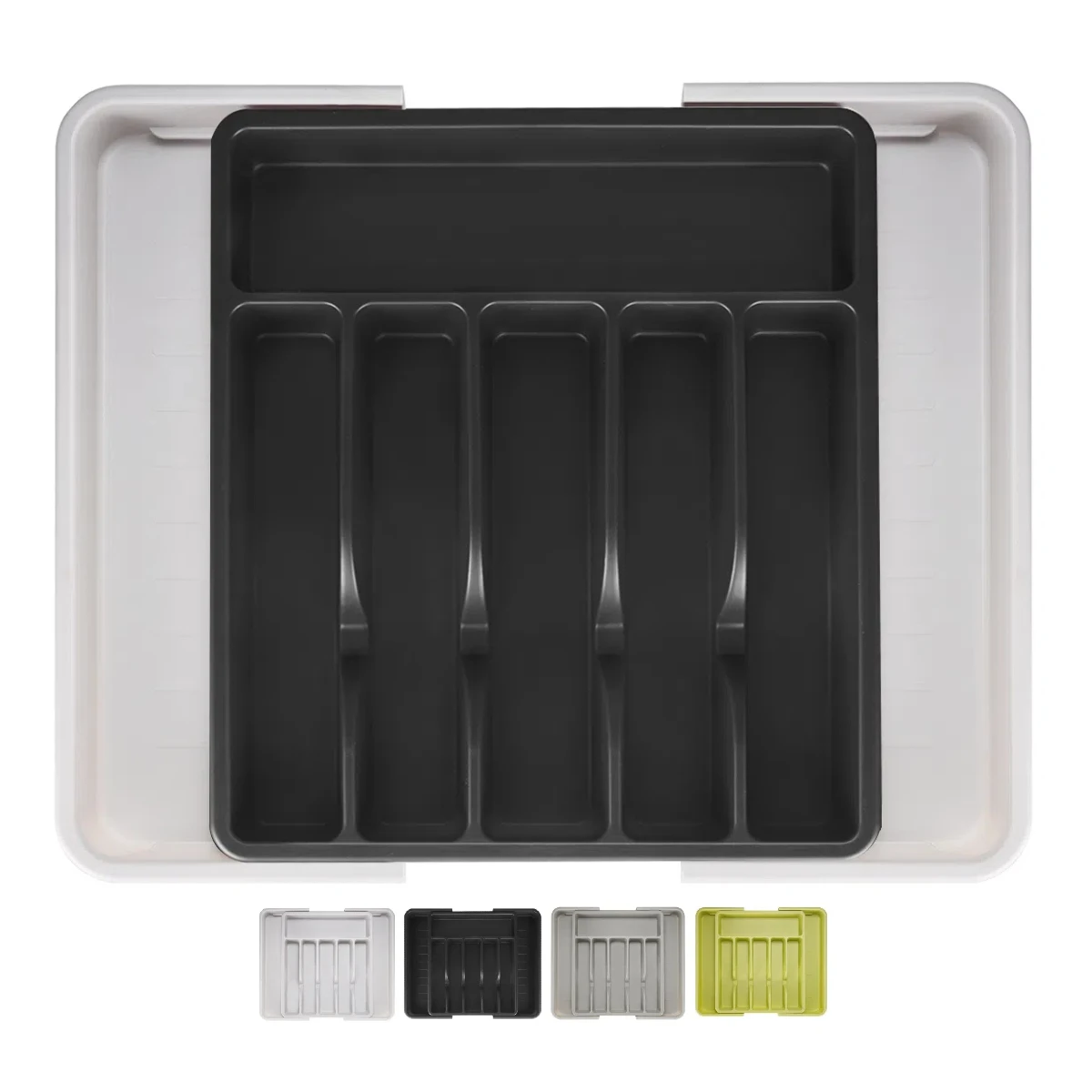 Wholesale Plastic Drawer Utensil Storage Tray Adjustable Cutlery Tray Expandable Organizer Tray For Cutlery