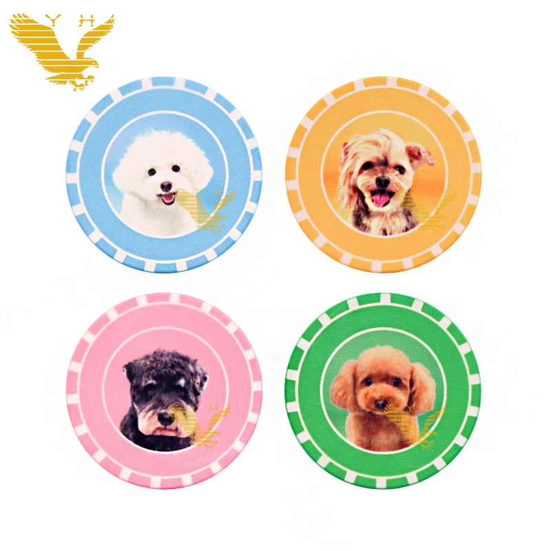 YH Wholesale 100 Pcs Poker Fichas Ceramic 10g Curved Hot Stamp Entertainment Ceramic Pet Poker Chip Sets
