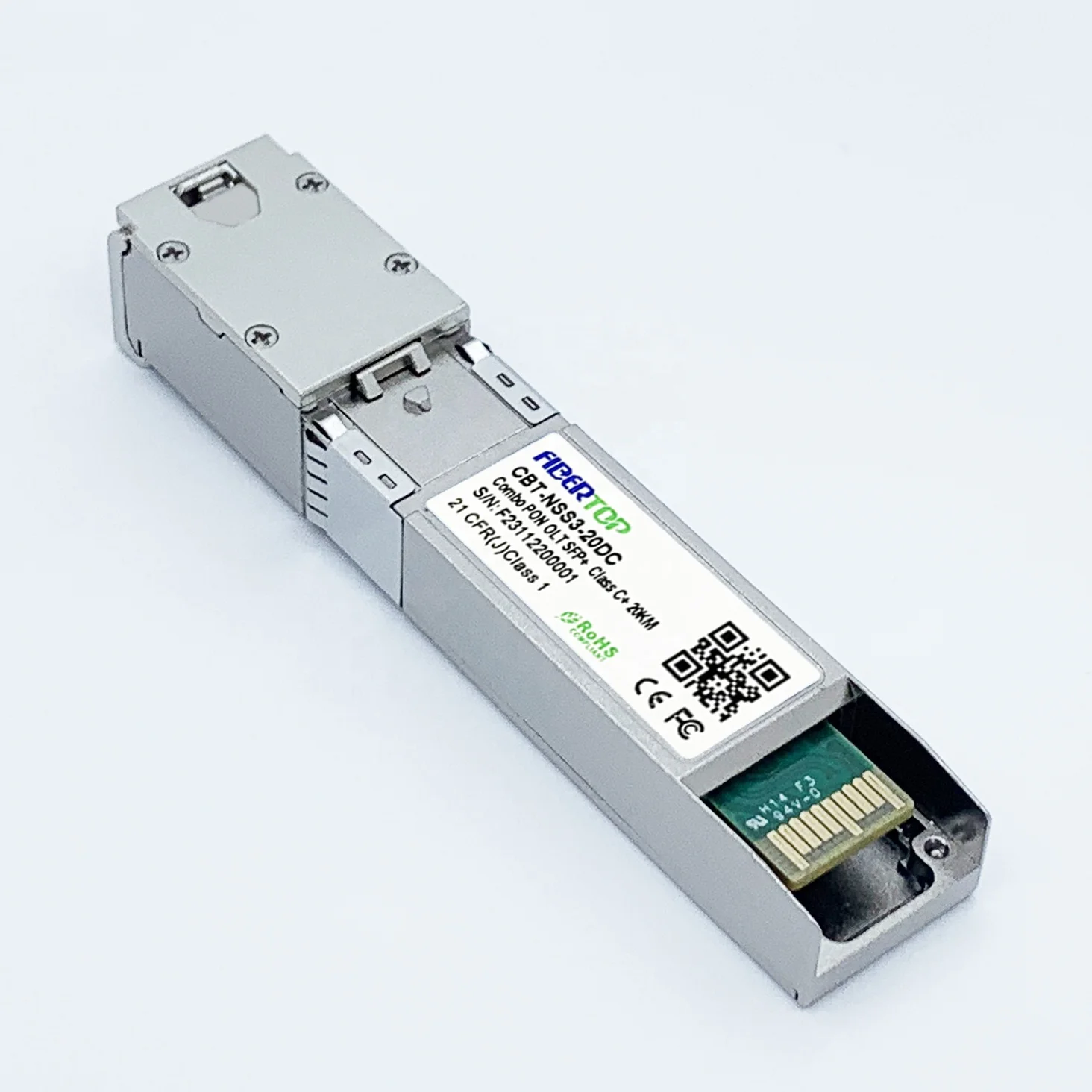 Оптический приемопередатчик FIBERTOP XGS-PON & GPON Combo -PON OLT SFP + 1577nm-Tx/1270nm-Rx и 1490nm-Tx/1310nm-Rx Class C + 20км DOM SC