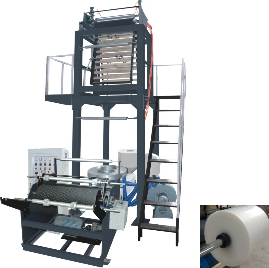 xh50 Single layer recycle raw material plastic film blowing machine